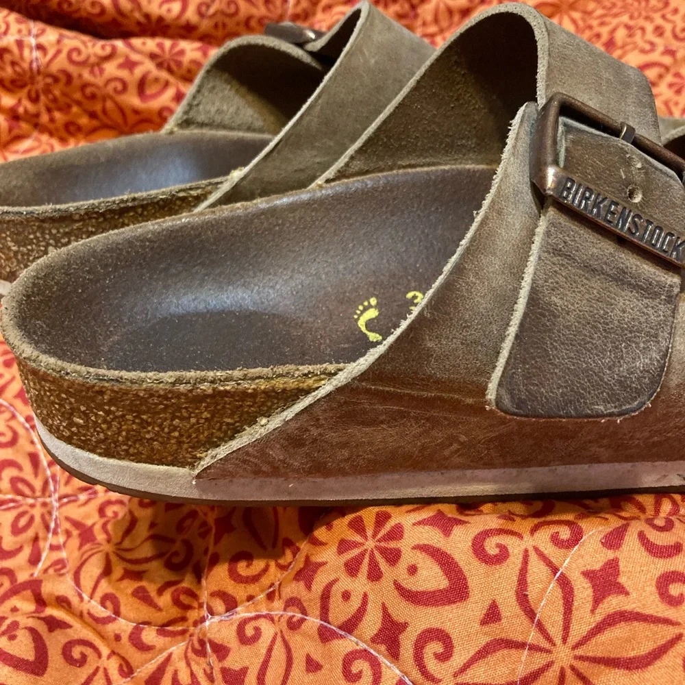 Birkenstock Tan Leather Sandals - Picture 2 of 10